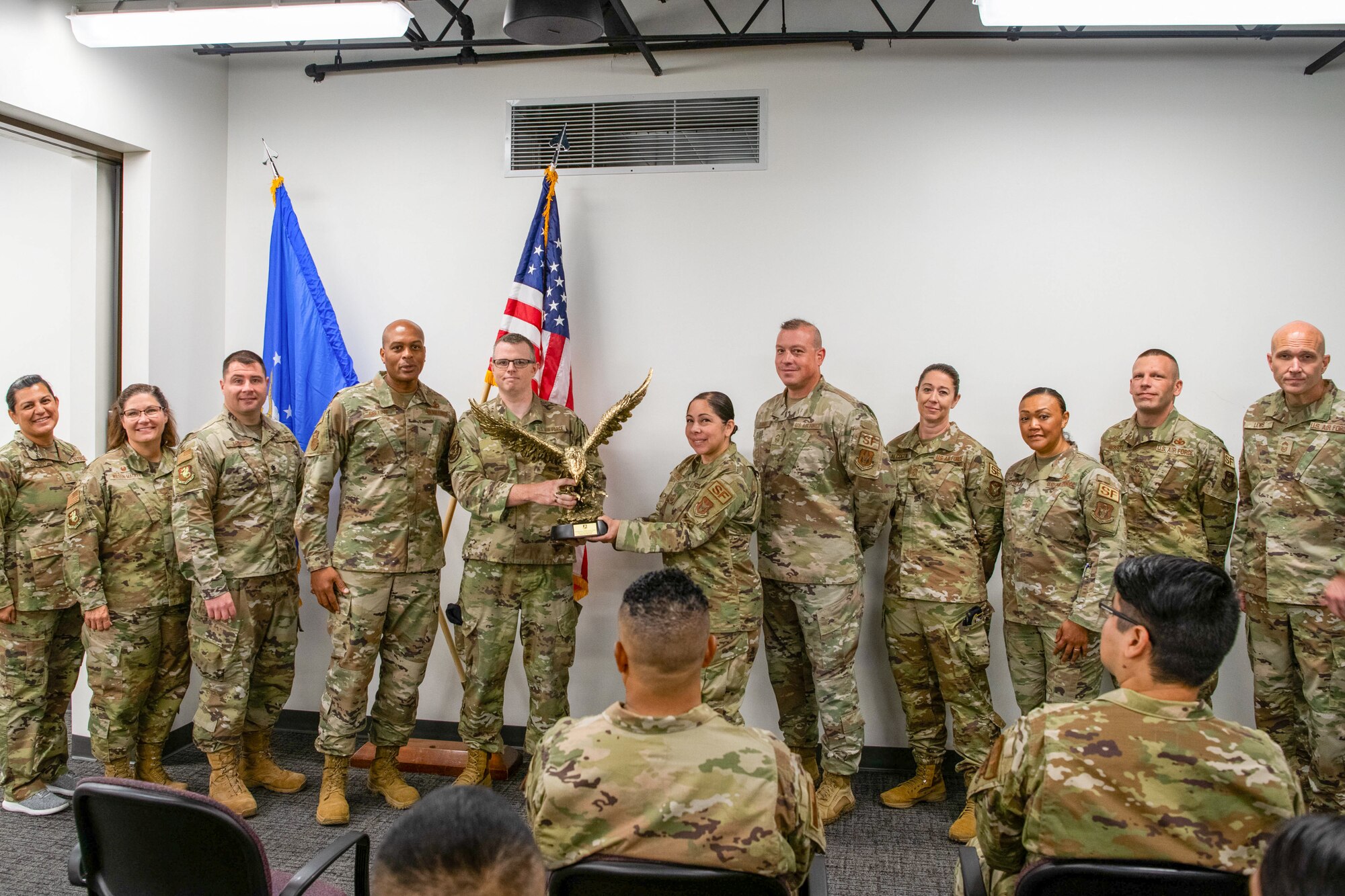 Brig. Gen. Collins awards 349th SFS AFRC Large Tenant Unit of the Year Award