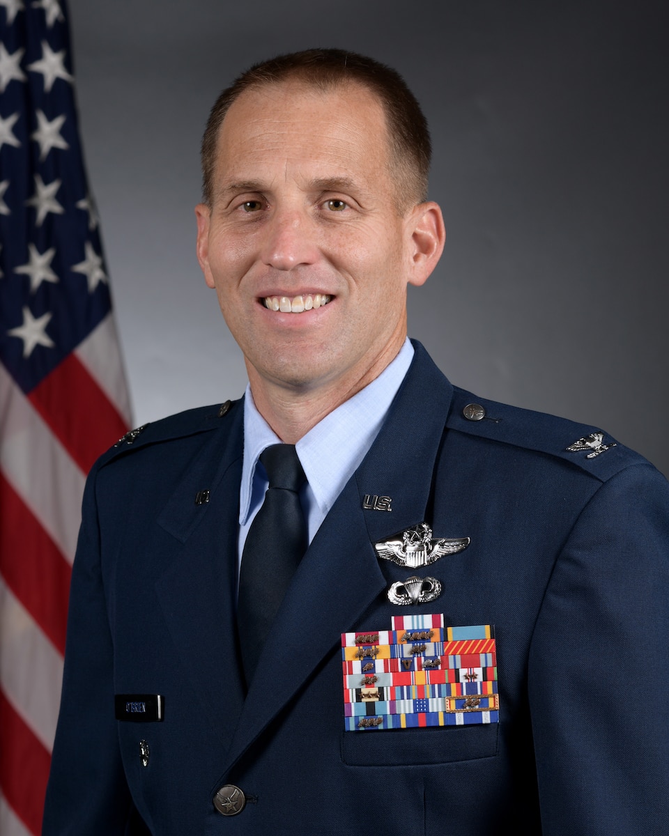 Official photo of Col. James C. O'Brien, 19th Airlift Wing vice commander.