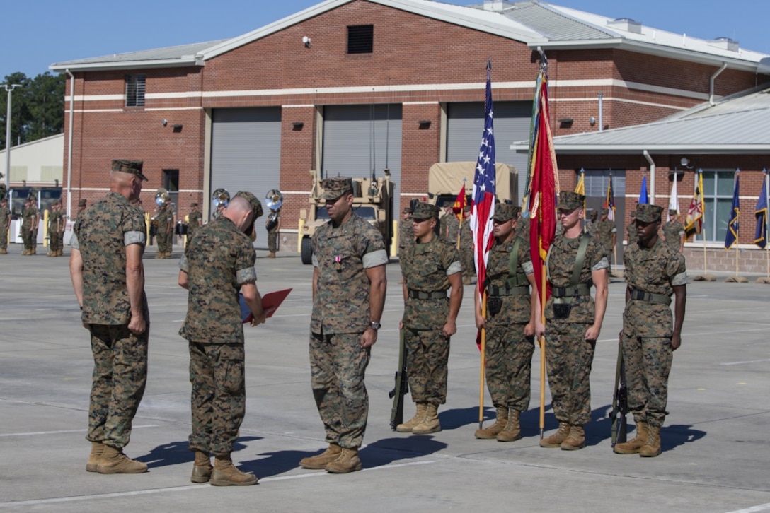 LtCol Amanda N. Donnelly accepts responsibility for Marine Air Support Squadron 1.