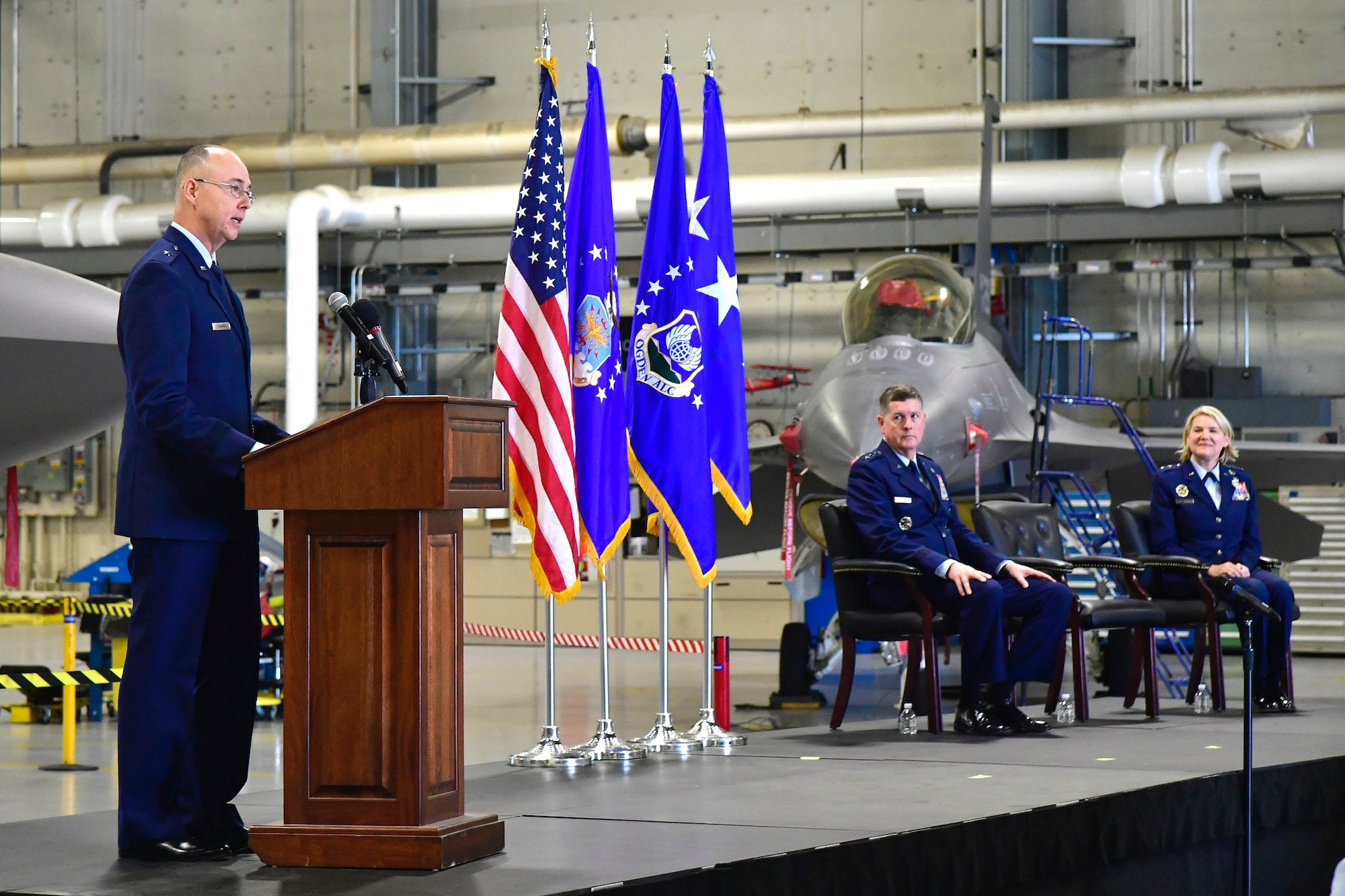 Brig. Gen. Richard Gibbs became the new Ogden Air Logistics Complex commander at Hill during a change of command ceremony July 15.