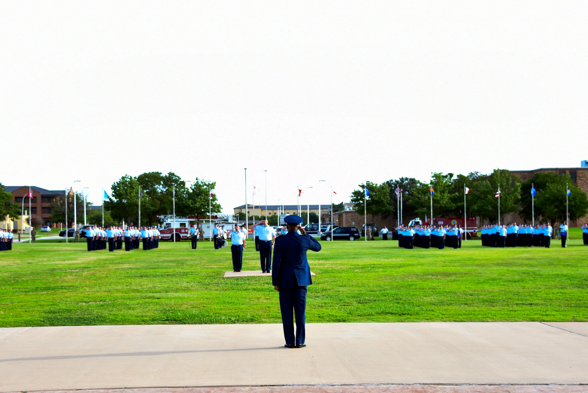 Maj. Gen. Andrea Tullos, 2nd Air Force commander, transfers command of the 82nd Training Wing to Brig. Gen. Lyle K. Drew at Sheppard Air Force Base, Texas, July 15, 2021. The 82nd TRW is the largest technical training installation in the Air Force.