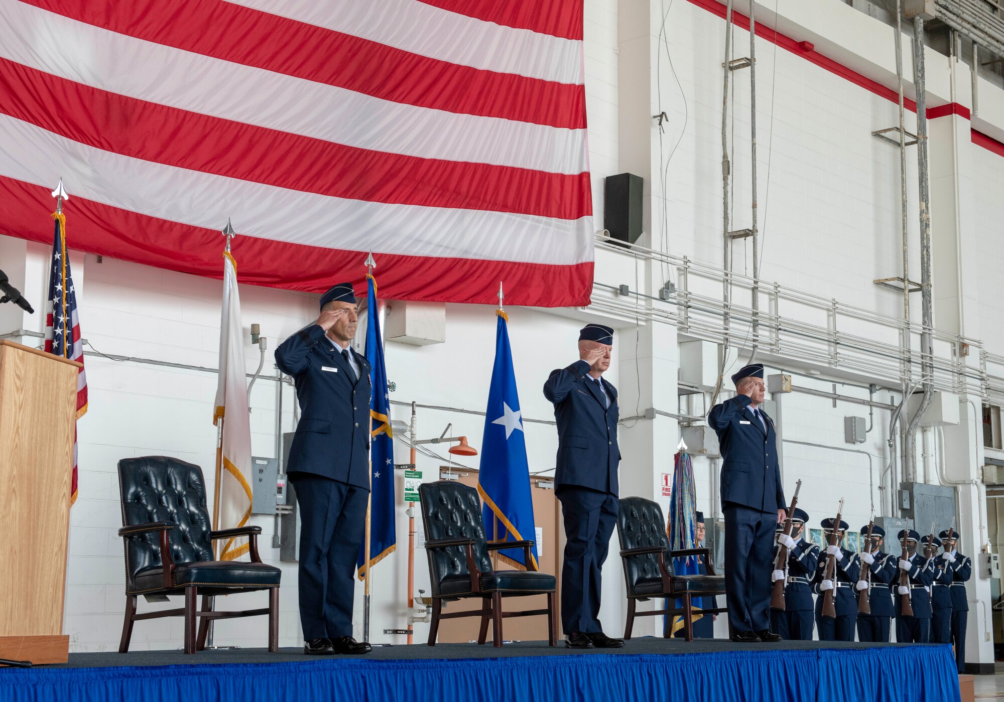 18th Wing change of command ceremony occurs at Kadena Air Base, Japan.
