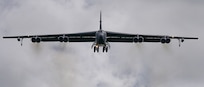 U.S. Air Force B-52H Stratofortress from the 5th Bomb Wing, Minot Air Force Base North Dakota, arrives at Andersen Air Force Base, Guam, for a Bomber Task Force deployment, July 15, 2021. Bomber Task Force missions demonstrate the strategic credibility and tactical flexibility of U.S. forces in today's security environment across the globe. (U.S. Air Force photo by Master Sgt. Richard P.  Ebensberger)