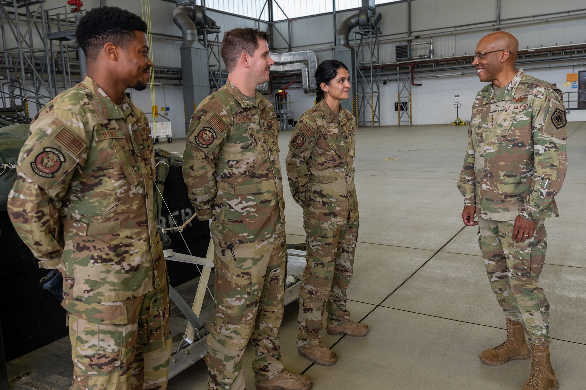 General Brown speaks to Ramstein Airmen