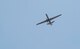 An MQ-9 Reaper from Creech Air Force Base, Nevada, flies over Holloman AFB, New Mexico, July 8, 2021. This is the first time an MQ-9 arrived at HAFB from a different base using a new automated landing and takeoff system without an aircrew. (U.S. Air Force photo by Airman 1st Class Jessica Sanchez)