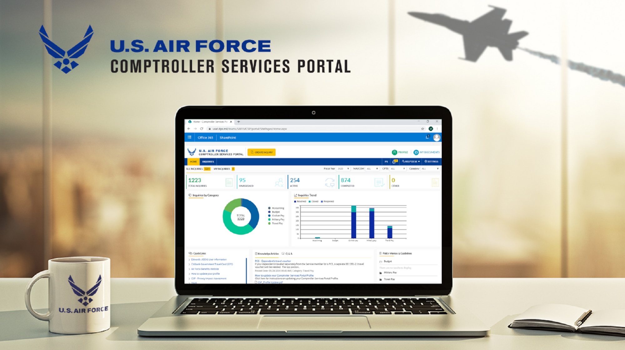 A graphic of comptroller service portal.