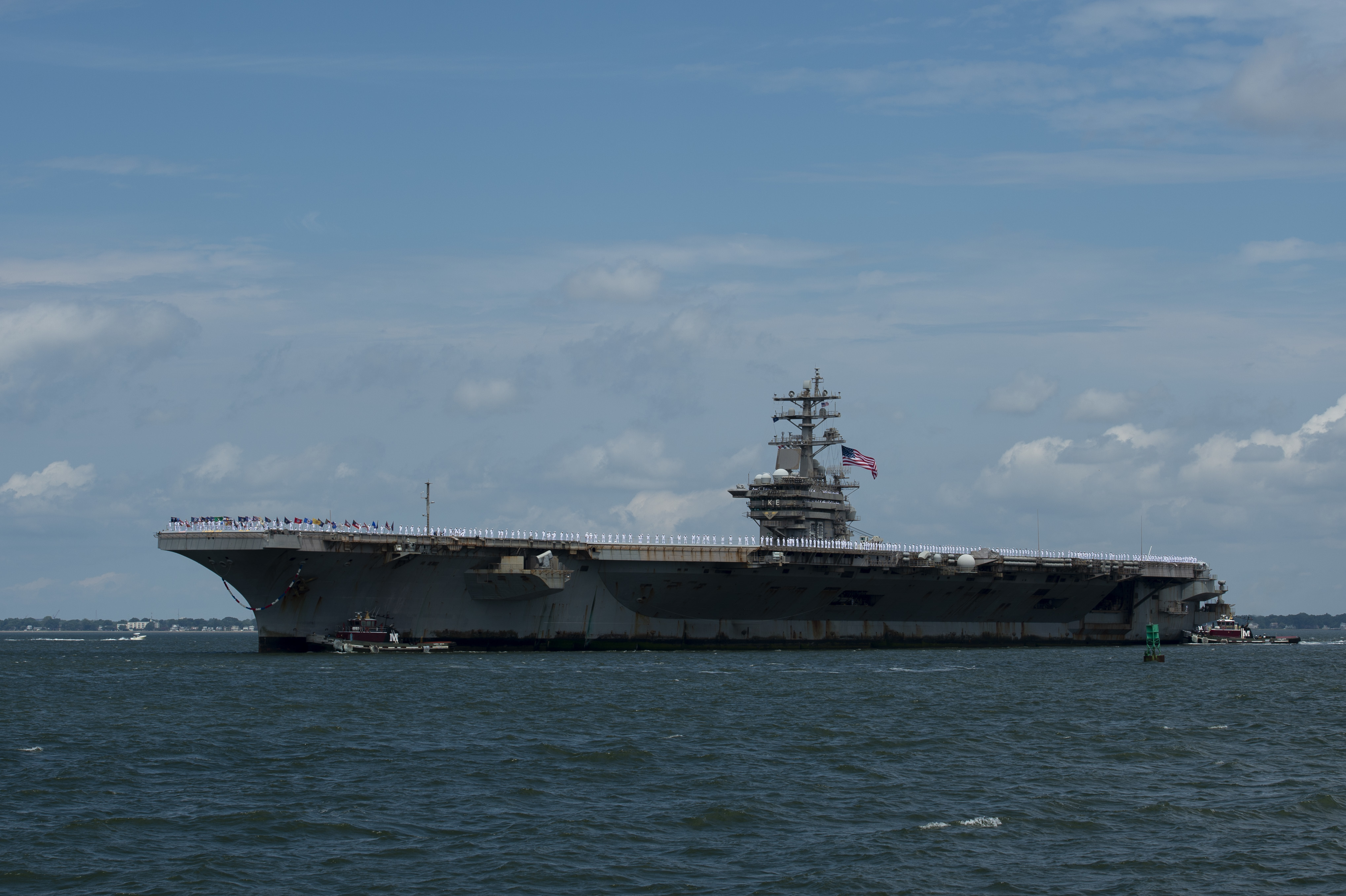 USS Dwight D. Eisenhower Returns from Deployment, IKE CSG Earns Navy
