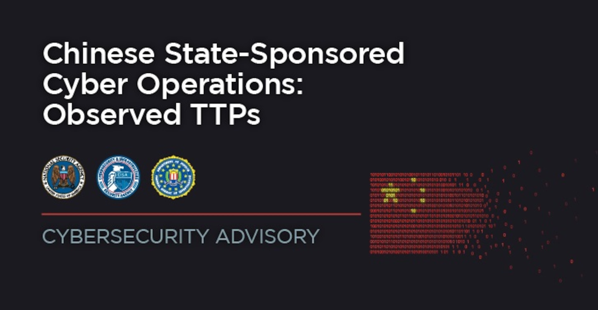 Nsa Cisa And Fbi Detail Chinese State Sponsored Actions Mitigations National Security 