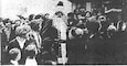 Brig. Gen. J. Tandy Ellis, Kentucky's 26th Adjutant General, dresses as Santa Claus for a crowd, 1926.