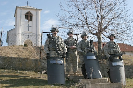 Virginia National Guard Soldiers stand ready in Kosovo