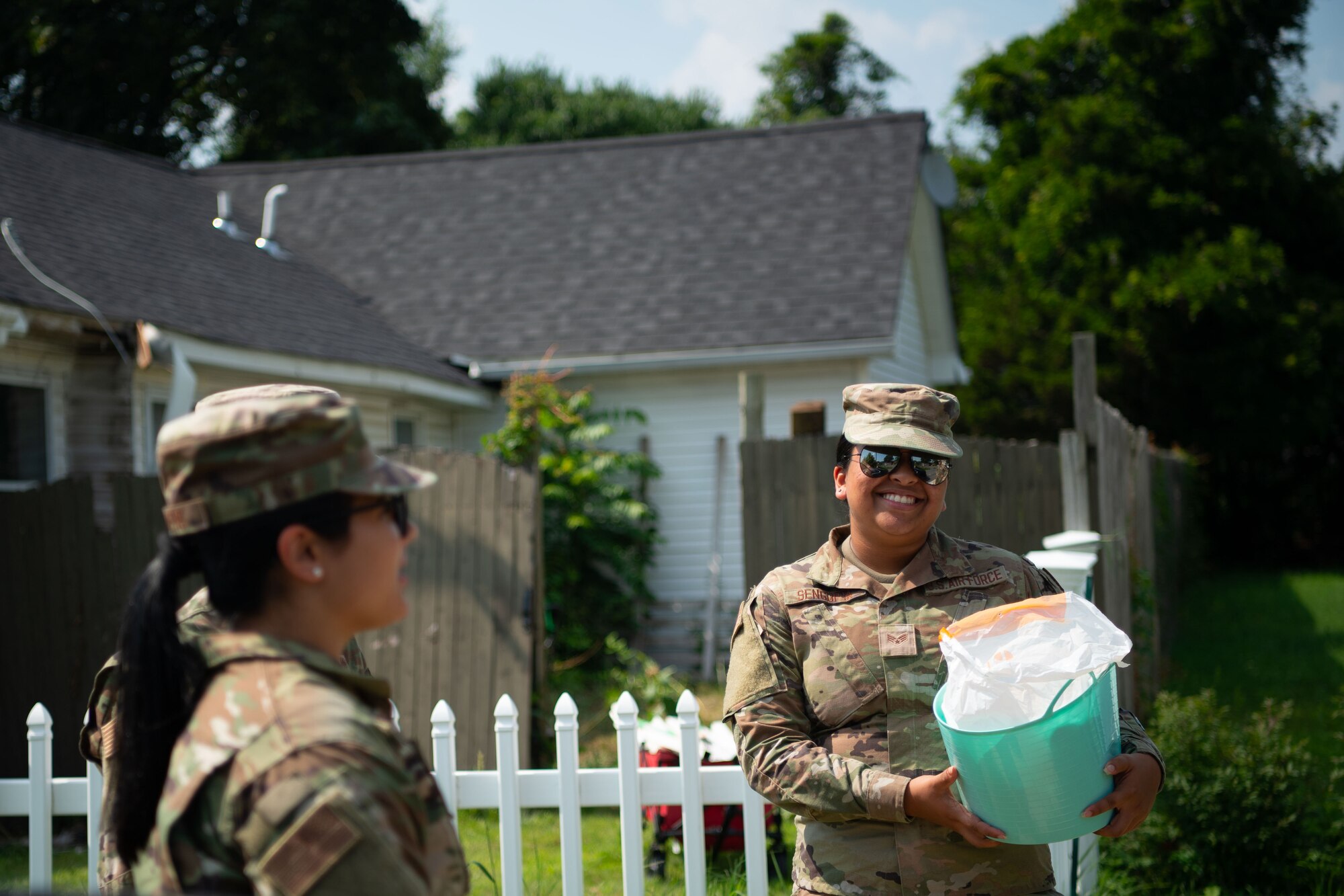 AMDS Airmen Deliver Personal Care Package