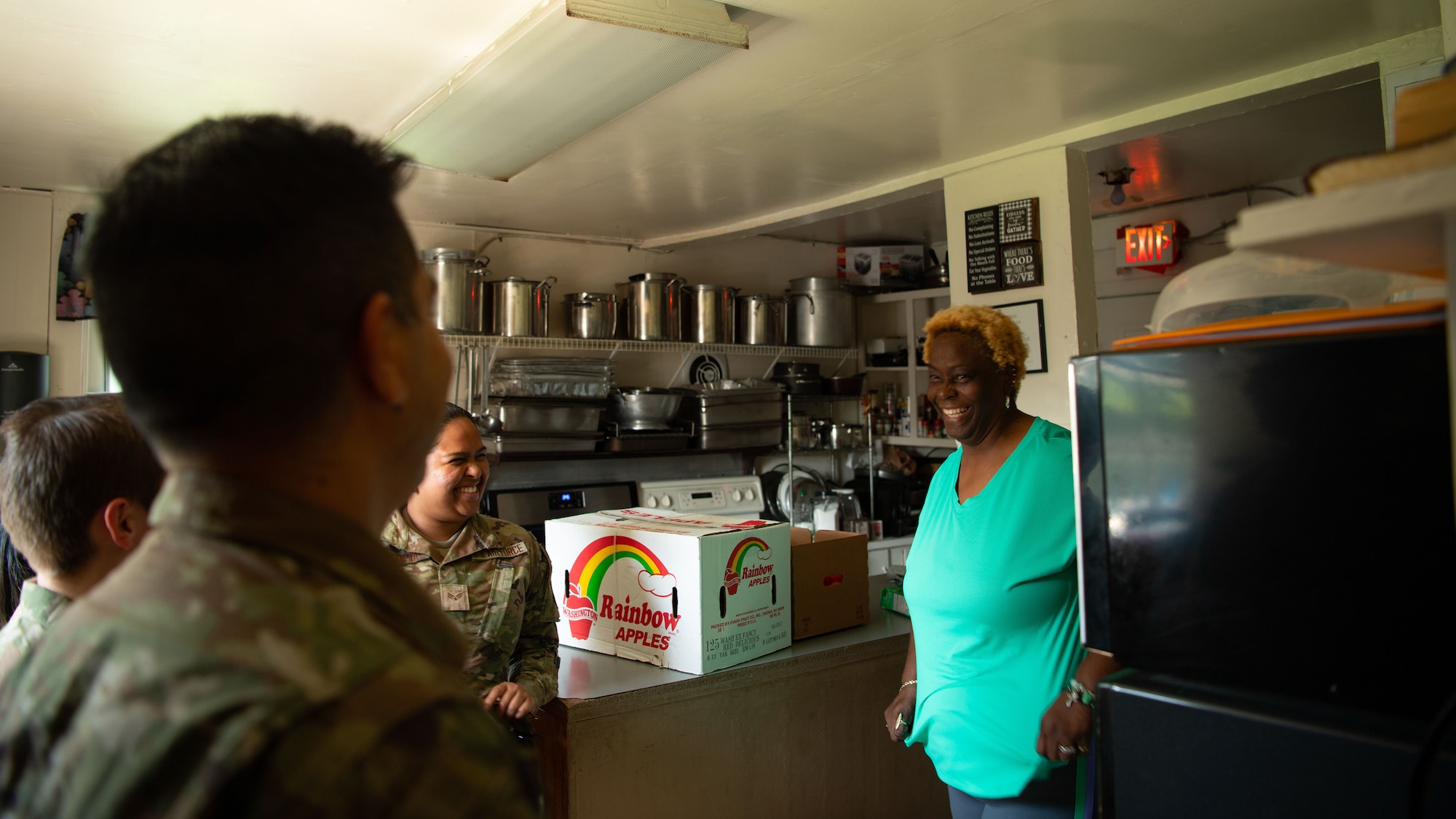 AMDS Airmen Deliver Personal Care Package