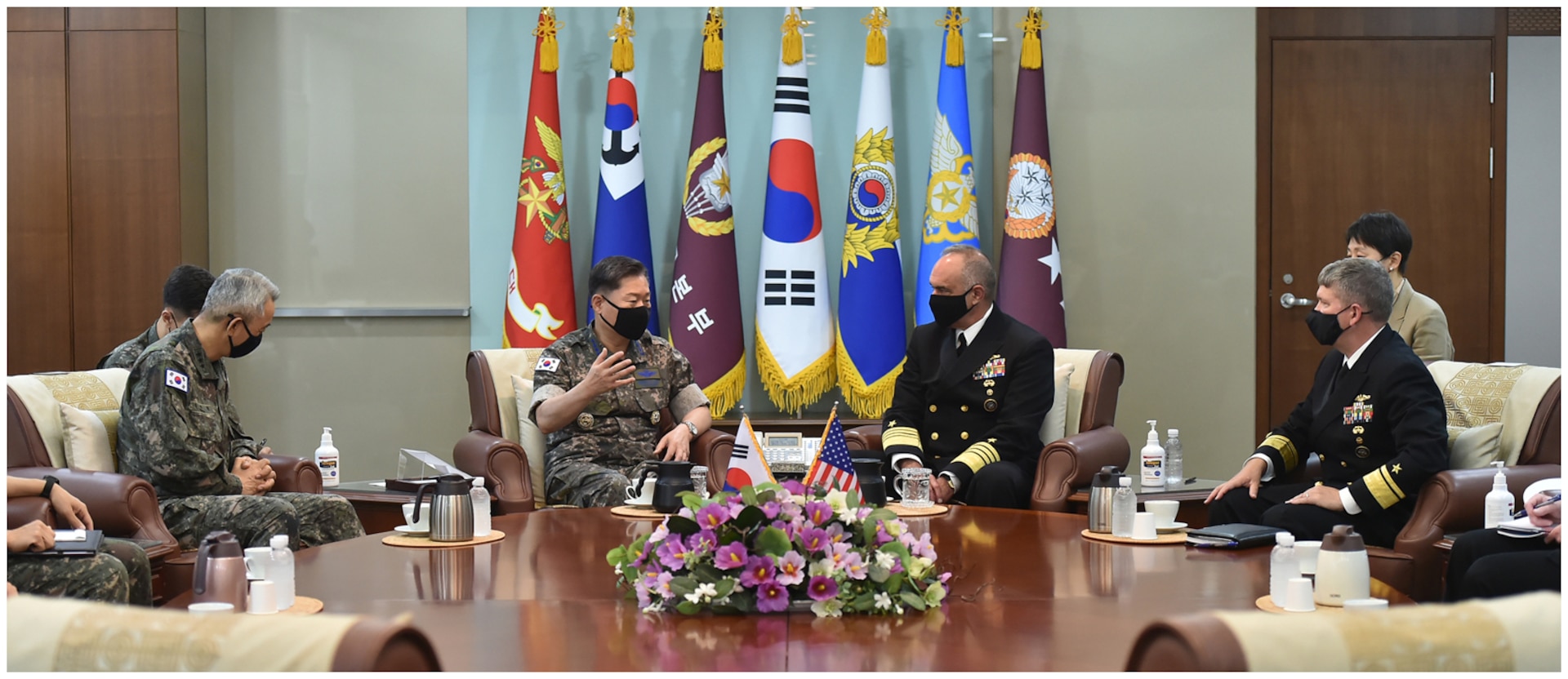 Adm. Richard meets with ROK Chairman of Joint Chiefs of Staff, Minister of Defense, and other ROK Commanders. Through the ironclad alliance with the ROK, the parties discussed ways to enhance the already strong deterrence posture and support ROK allies on the Korean Peninsula.