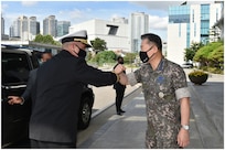 During Adm. Richard's recent INDOPACOM trip, he met with Republic of Korea Chairman of the Joint Chiefs of Staff, the Minister of Defense and other ROK Commanders. Through the ironclad alliance with the ROK, the parties discussed ways to enhance the already strong deterrence posture and support ROK allies on the Korean Peninsula.