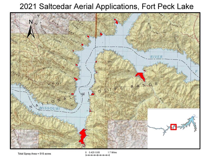 Fort Peck Lake map