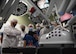 U.S. Air Force, U.S. Space Force and Air Combat Command surgeons general and chief medical enlisted leadership receive a brief on the Di Vinci surgical robot