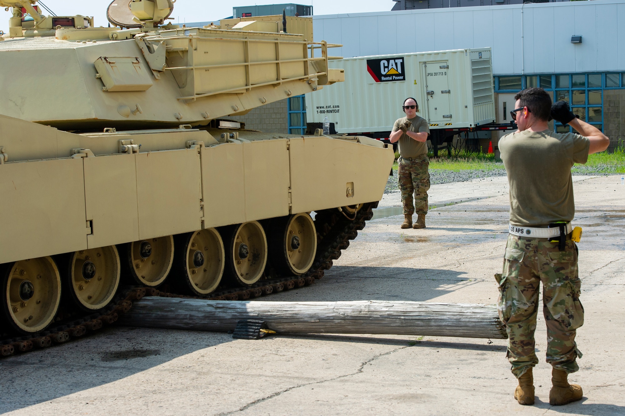 . Members from the 35th and 88th APS participated in a joint training exercise with the N.J. National Guard to improve their operational efficiency in loading heavy equipment they may encounter in a forward deployed environment.