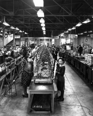 historical photo of Fairfield Air Depot employees