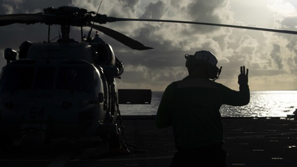 Flight Operations Aboard USS Charleston (LCS 18)