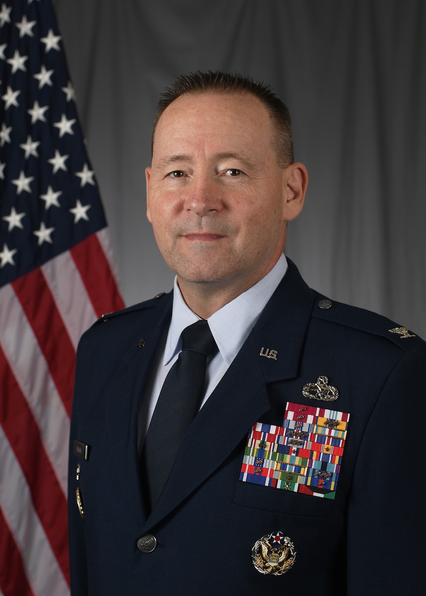 Official photo for deputy commander, AFDW. Man looking at camera in military uniform.