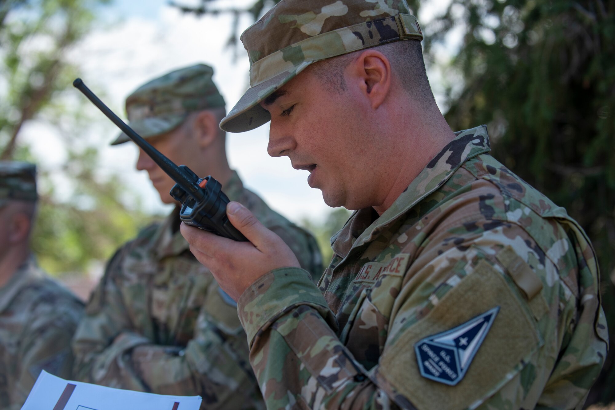 Airmen practice radio etiquette