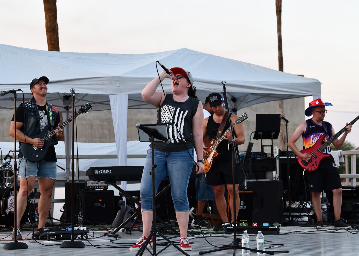 Twenty-four U.S. Air Force active-duty members, Reserve Citizen Airmen, spouses and Department of Defense civilians have formed a musical group called the Fighter Country Talent Squad. It all began with Lt. Col. Roger Greenwood, 944th Operations Group Detachment 2 director of operations, and his 28-year long passion for playing the guitar.