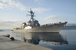 The Arleigh Burke-class guided-missile destroyer USS Roosevelt (DDG 80)