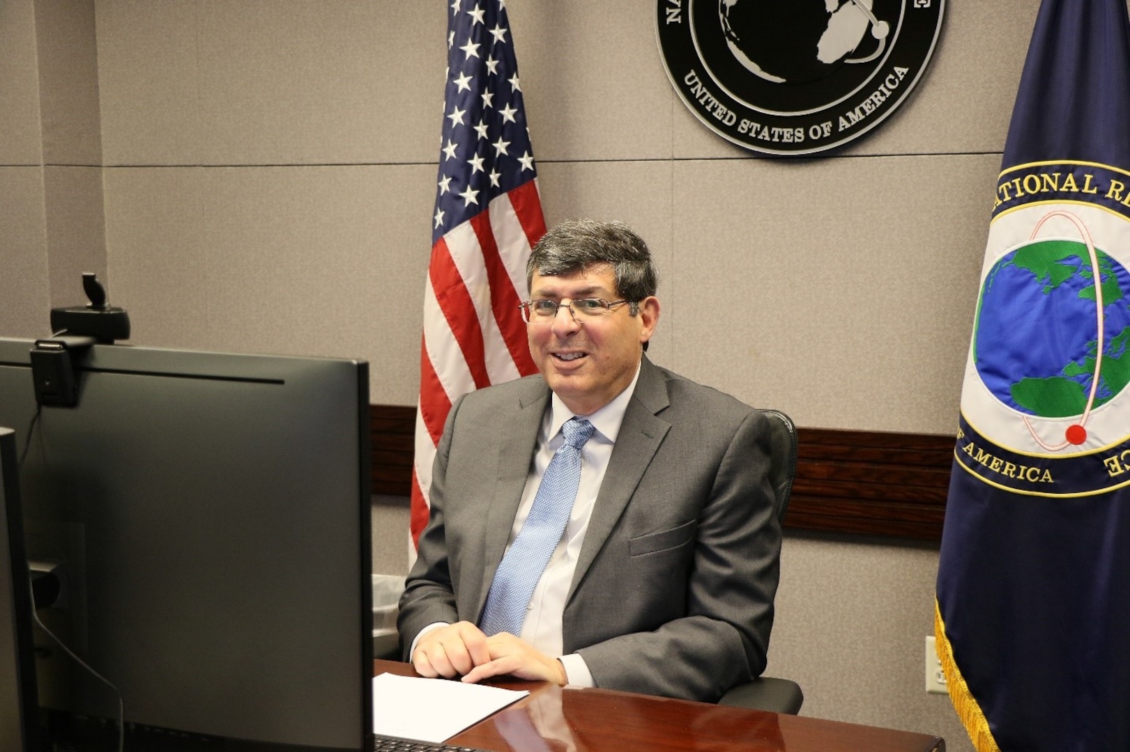 Director Scolese prior to the Washington Space Business Roundtable July 20.