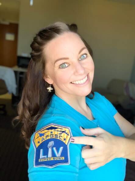 Capt. Katie Spencer, public affairs officer assigned to the 5th Bomb Wing at Minot Air Force Base, poses for a photo. (Courtesy photo from Capt. Katie Spencer)