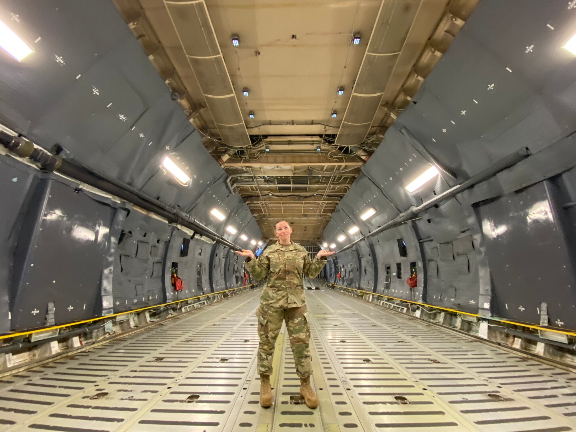 Capt. Katie Spencer, public affairs officer assigned to the 5th Bomb Wing at Minot Air Force Base, poses for a photo. (Courtesy photo from Capt. Katie Spencer)