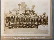 A photo of the "Officers and crew of the U.S. Coast Guard Cutter PONCHARTRAIN at Halifax, N.S.,