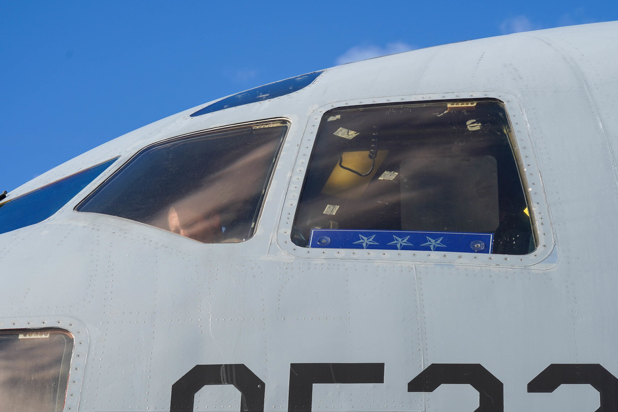 U.S. Air Force Lt. Gen. David A. Krumm, commander of Alaskan North American Aerospace Defense Command Region, Alaskan Command, and Eleventh Air Force, watches the Pacific Air Forces C-17 Demonstration Team conduct training operations at Marine Corps Base Hawaii, during his visit with Airmen assigned to Joint Base Pearl Harbor-Hickam, Hawaii, July 20, 2021.  Krumm visited several squadrons around the 15th Wing to gain an in-depth exposure to their unique mission and how the wing contributes to the Indo-Pacific region’s security and stability. (U.S. Air Force photo by Airman 1st Class Makensie Cooper)