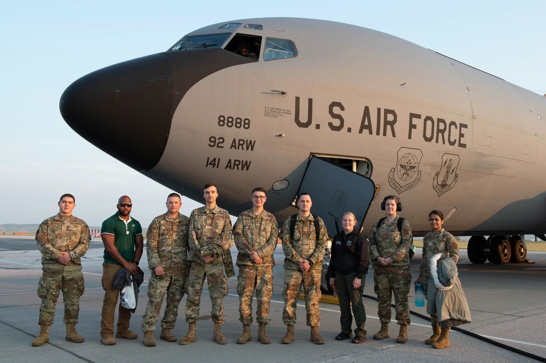 Airmen pose