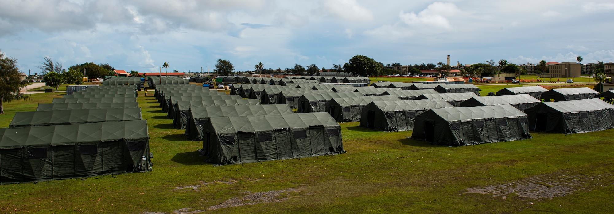 - Tents in support of Exercise Forager 21 are shown on Andersen Air Force Base, Guam, June 2021. Soldiers from Alaska, Arizona, Hawaii, Virginia, Texas, and Washington state traveled to AAFB to participate in Exercise Forager 21. (U.S. Air Force photo by Senior Airman Michael S. Murphy)