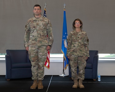 The 192nd Maintenance Squadron holds an assumption of command ceremony July 11, 2021, at Joint Base Langley-Eustis, Virginia. Lt. Col. Elim H. Sniady assumed command of the squadron after serving as Air National Guard Combat Forces advisor.