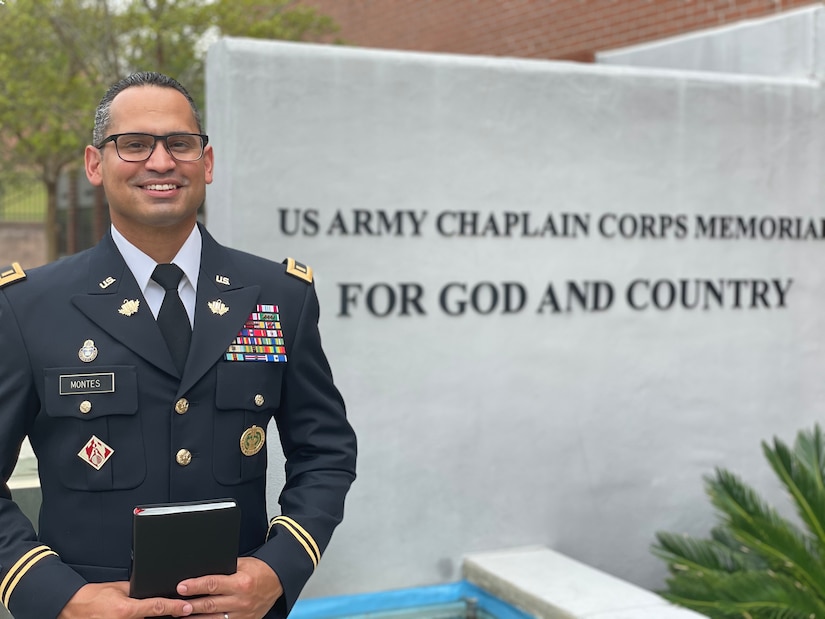 Army Master Sergeant David Montes Jr. poses for a photo in front of the Far East District headquarters building, prior to his commission at the Far East District Compound in Seoul, August 31, 2018.