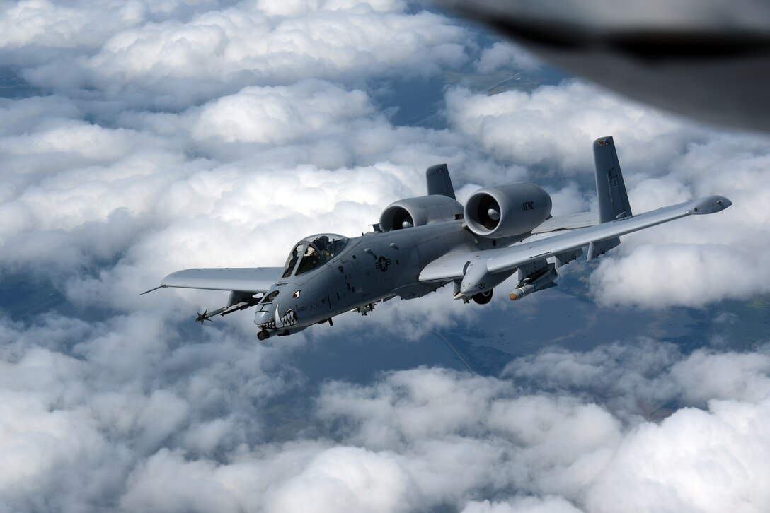 Whiteman A-10 in the clouds