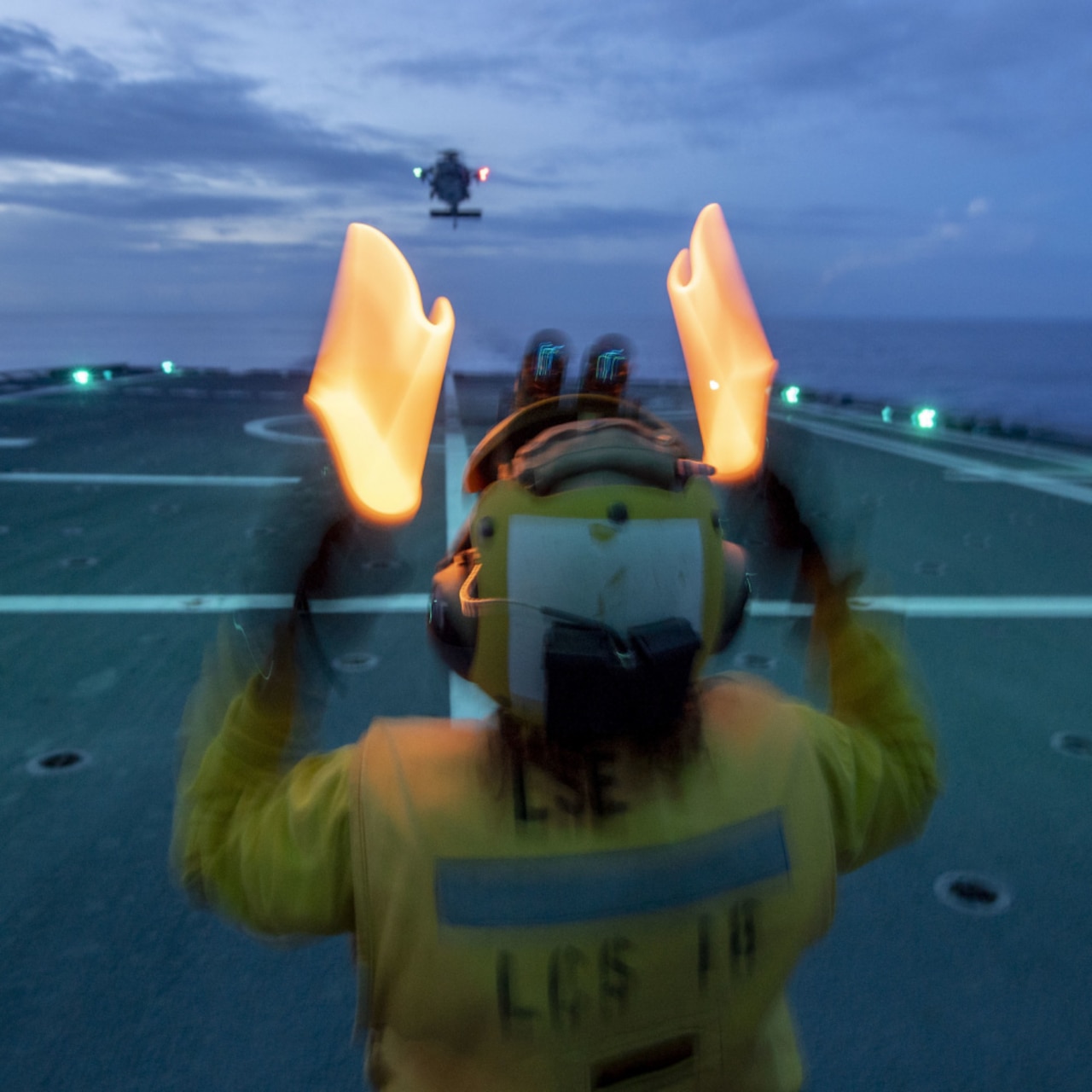 Flight Operations On Board USS Charleston (LCS 18)