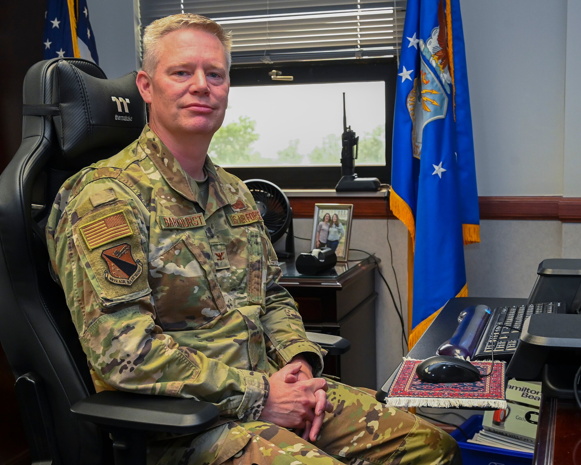 Col. Charles Barkhurst, 88th Air Base Wing vice commander, is pictured July 20 in his office at Wright-Patterson Air Force Base. Barkhurst assumed his new duties July 1.