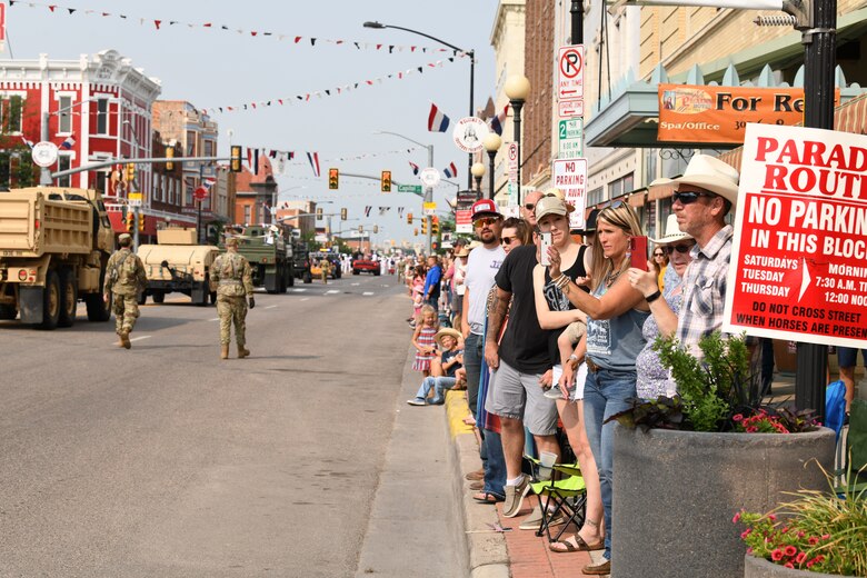 people watching parade