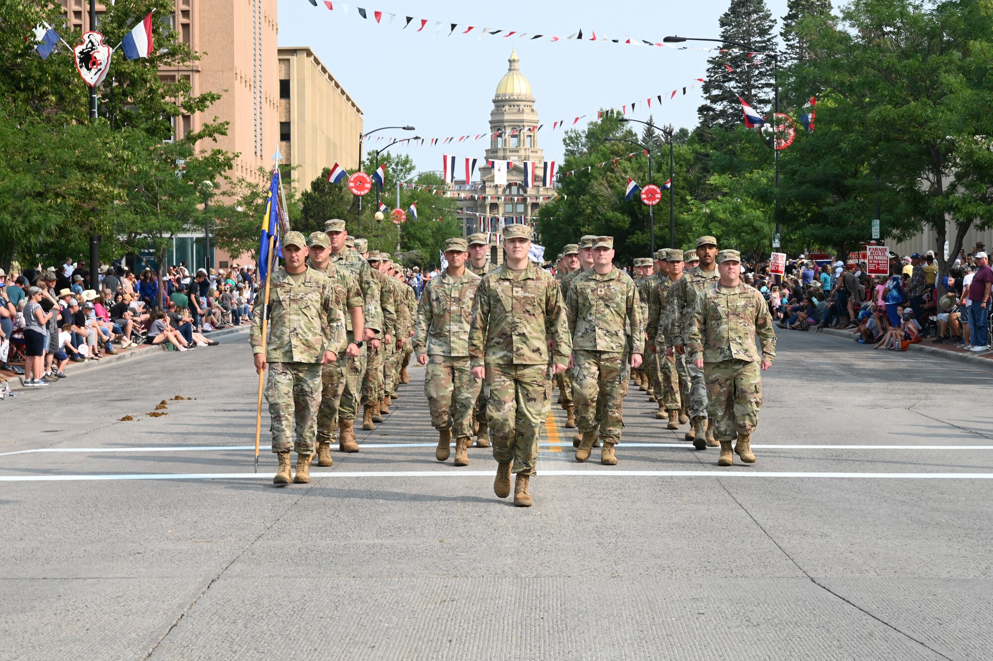 troops marching