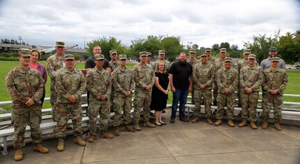 Washington National Guard cyber experts and civilian partners who participated in the Cyber Shield 2021 exercise, shown July 21, 2021, at Camp Murray, Wash.