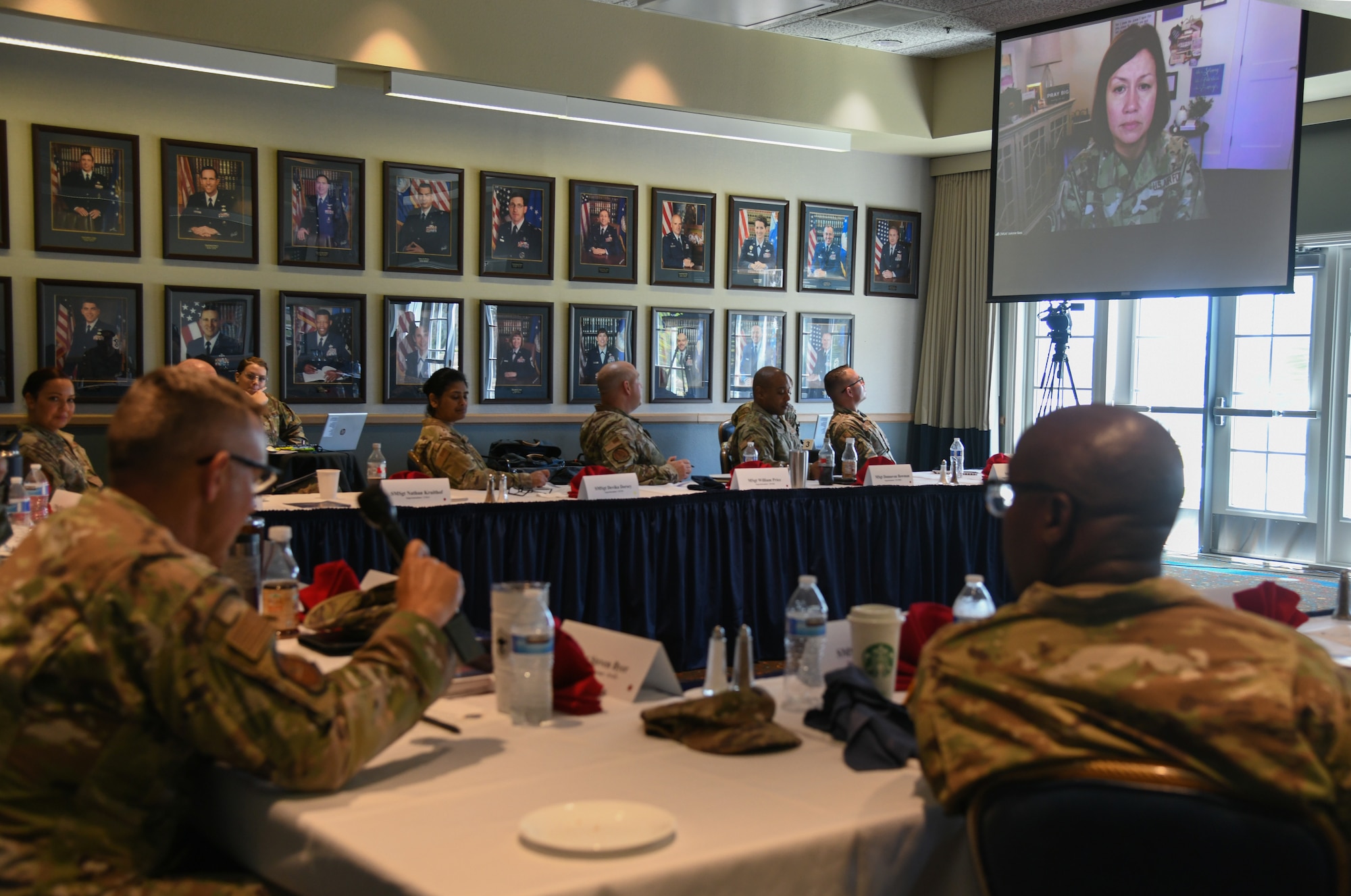 Space Launch Delta 30 leadership gathers for the first SLD 30 Senior Enlisted Leaders’ Summit, July 22, 2021 at Vandenberg Space Force Base, Calif. SLD 30 leadership from across the Delta addressed challenges, contributions and concerns of Airmen and Guardians. The Chief Master Sergeant of the Air Force Joanne Bass addressed the group virtually noting, “Our Airmen want to know what the current landscape is and how they can help propel us into the future.” (U.S. Space Force photo by Airman 1st Class Rocio Romo)