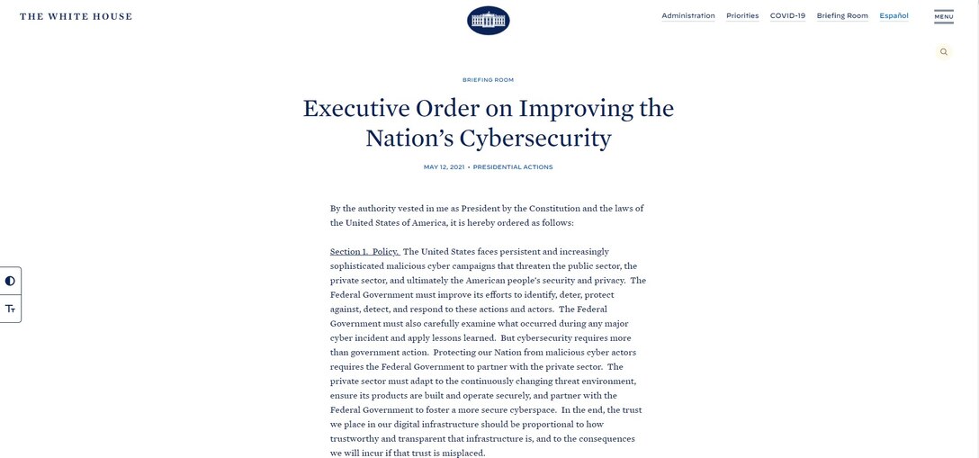 Executive Order on Improving the Nation’s Cybersecurity