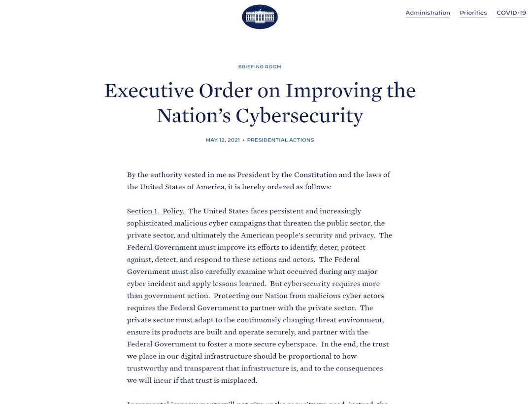 Executive Order on Improving the Nation’s Cybersecurity