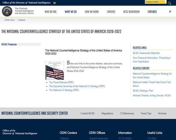 National Counterintelligence Strategy