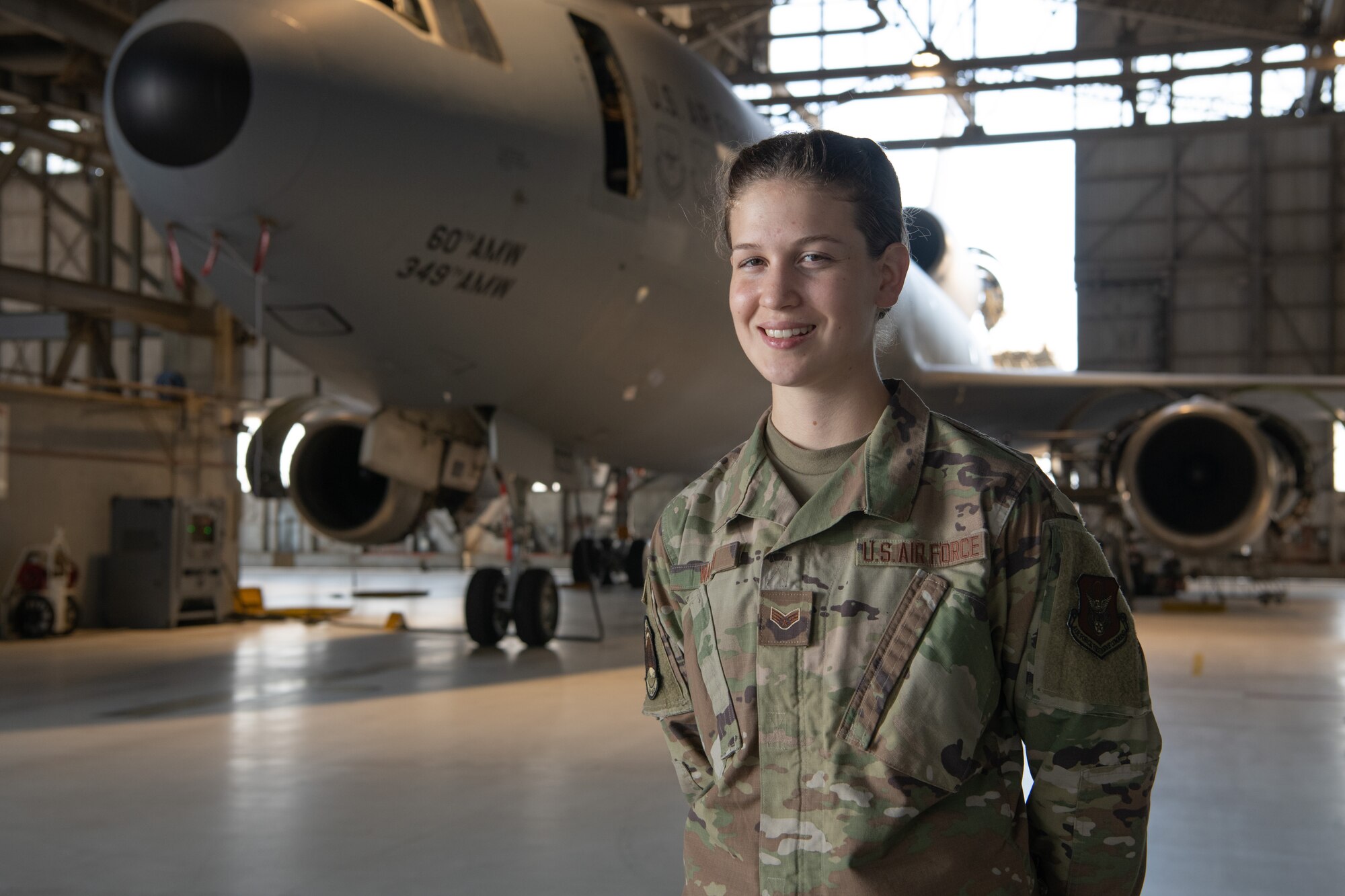 Senior Airman Ashley Walsh helps to keep 349th Air Mobility Wing ready to fly