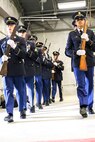 Soldiers practice drill and ceremony during the intensive Army National Guard Military Funeral Honors Level 2 course. Soldiers from seven different states participated in the 80-hour course held 11-24 July at Fort Indiantown Gap, Pa.