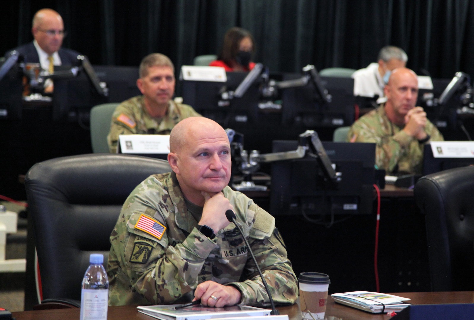 Gen. Edward Daly, commanding general, Army Materiel Command, receives updates