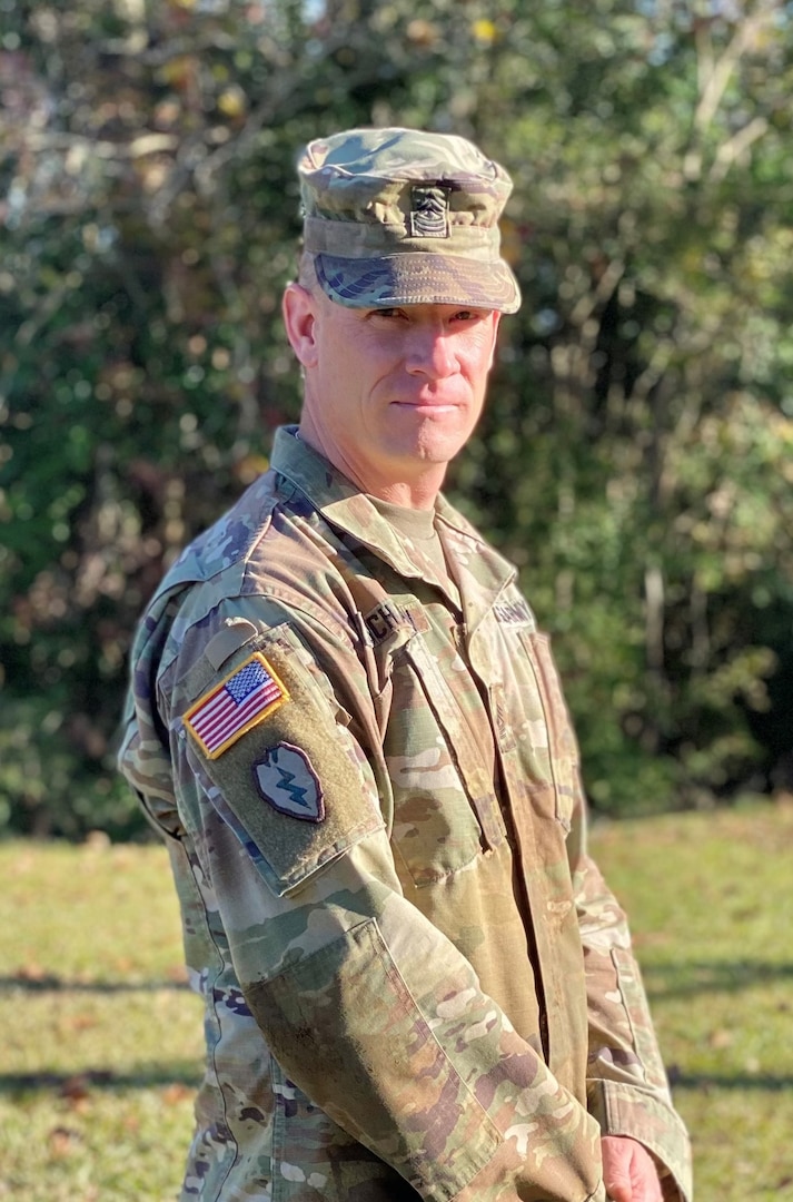 1st Sgt. James Buchanan, will represent Regional Health Command-Central and Bayne-Jones Army Community Hospital in the U.S. Army Medical Command 2021 Best Leader Competition at Schofield Barracks, Hawaii, July 25-30.